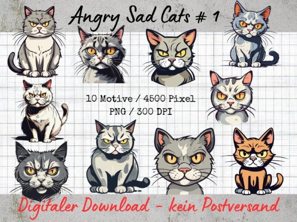 Angry Sad Cats # 1: A Typeface with Cattitude