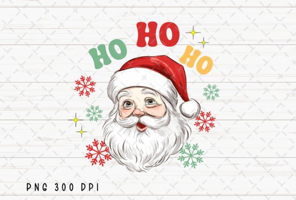 Capturing Christmas Cheer: The Ho Ho Ho Retro Santa PNG