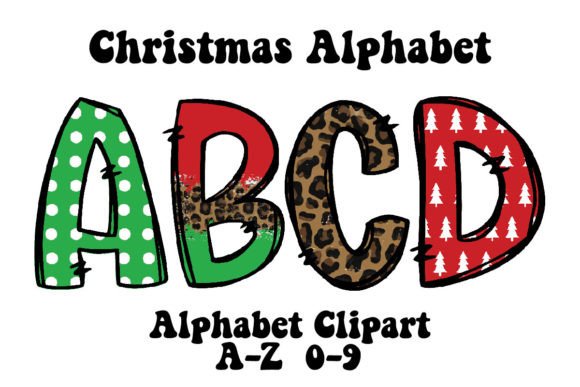 Christmas Alphabet Retro Sublimation: A Designer's Take on Vintage Holiday Charm