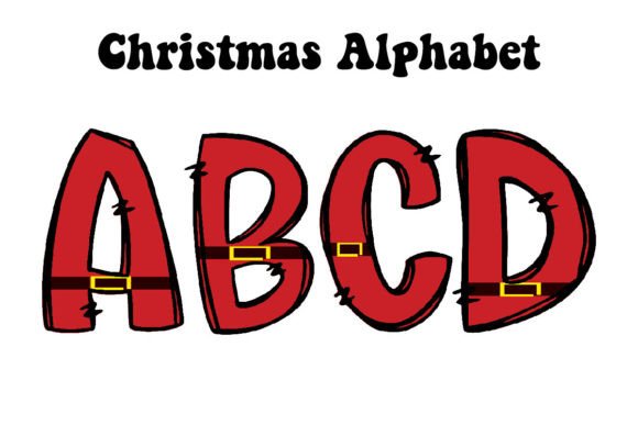 Christmas Doodle Alphabet Santa X Mas: A Playful Design Asset
