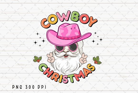 Cowboy Christmas Santa Claus Western PNG: A Festive Frontier Design
