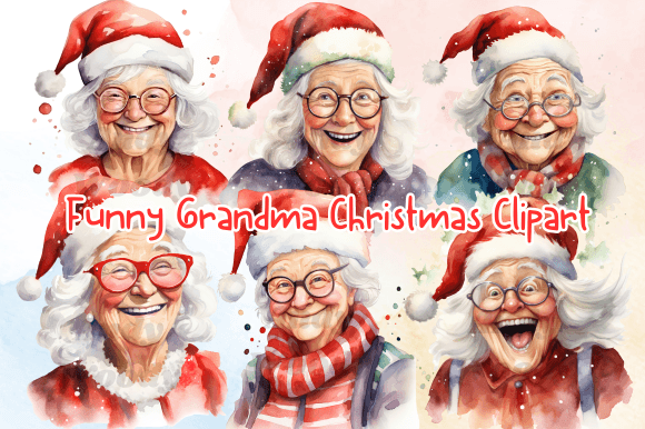 Funny Grandma Christmas Clipart: Adding Cozy, Comedic Cheer
