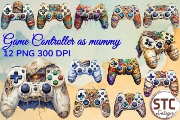 Game Controller As Mummy Sublimation: A Design Asset for Modern Creators