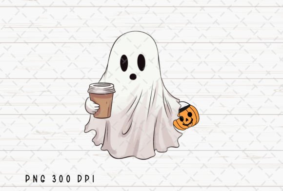 Ghost Coffee Pumpkin Halloween PNG: A Designer's Seasonal Asset