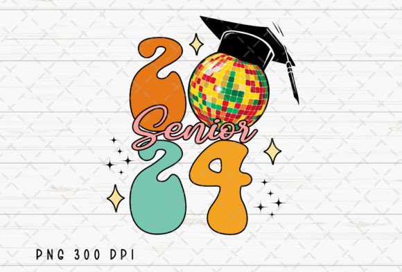 Graduation Retro Senior 2024 School PNG: Your Key to Nostalgic, Bold Designs