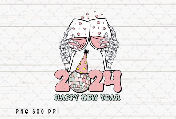 Happy New Year 2024 Skeleton Hand PNG: A Bold Design Choice