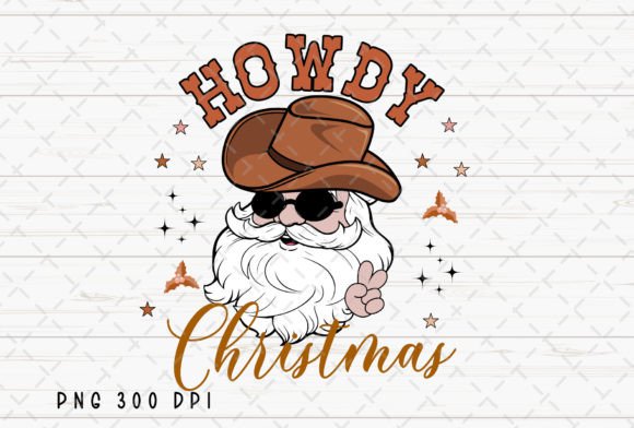 Howdy Christmas Santa Retro Western PNG: A Creative Design Asset