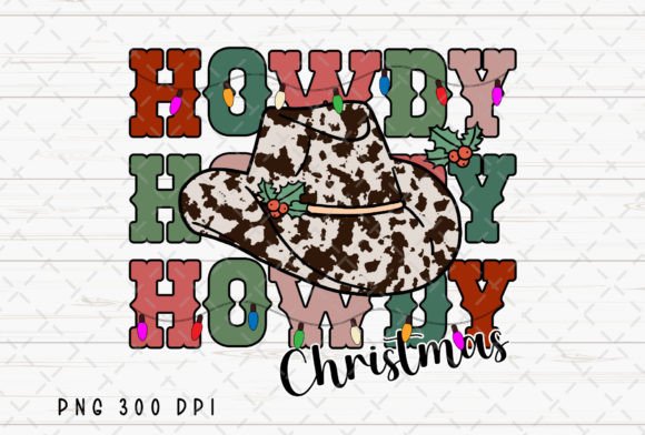 Howdy Christmas Western Cowboy Cowgirl: A Festive Design Asset