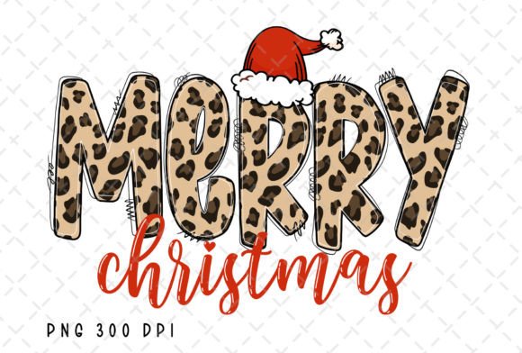 Merry Christmas Santa Hat Leopard PNG: Festive & Fierce Designs