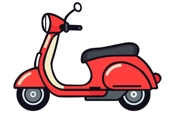 Modern Mobility Visuals: The Scooter Transport Flat Icons Set