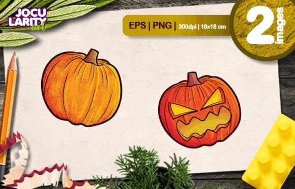 Orange Pumpkin Cartoon Illustration: A Playful Design Asset