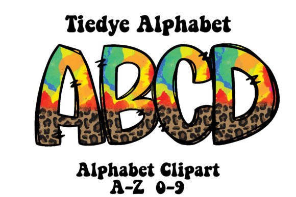 Rainbow Tiedye Alphabet Sublimation: Vibrant Letters for Bold Projects