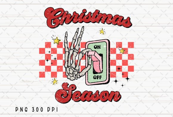 Retro Christmas Skeleton Hand PNG: A Quirky Design Asset