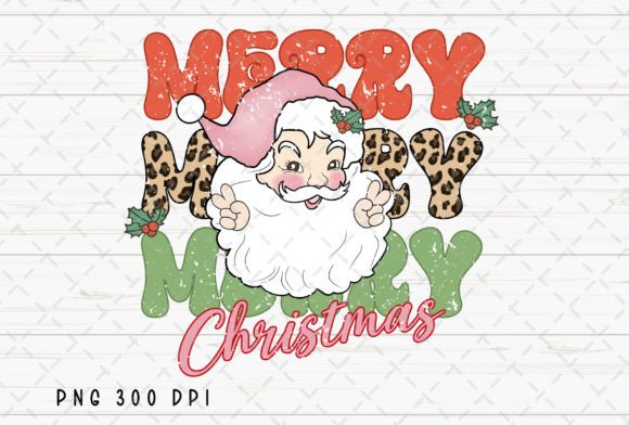 Retro Merry Christmas Santa Claus PNG: Vintage Holiday Charm