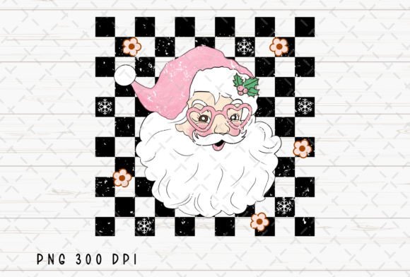 Retro Santa Claus Merry Christmas PNG: Nostalgic Holiday Design