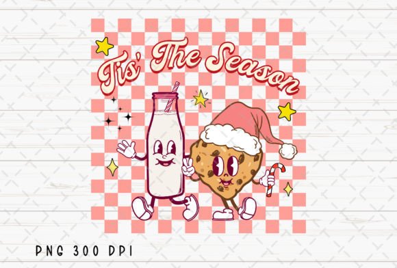 Tis the Season Cookies & Milk Christmas: A Festive Design Asset