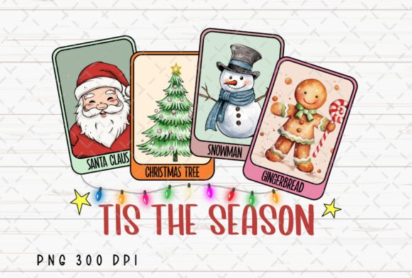 Tis the Season Santa Christmas Tree PNG for Holiday Projects